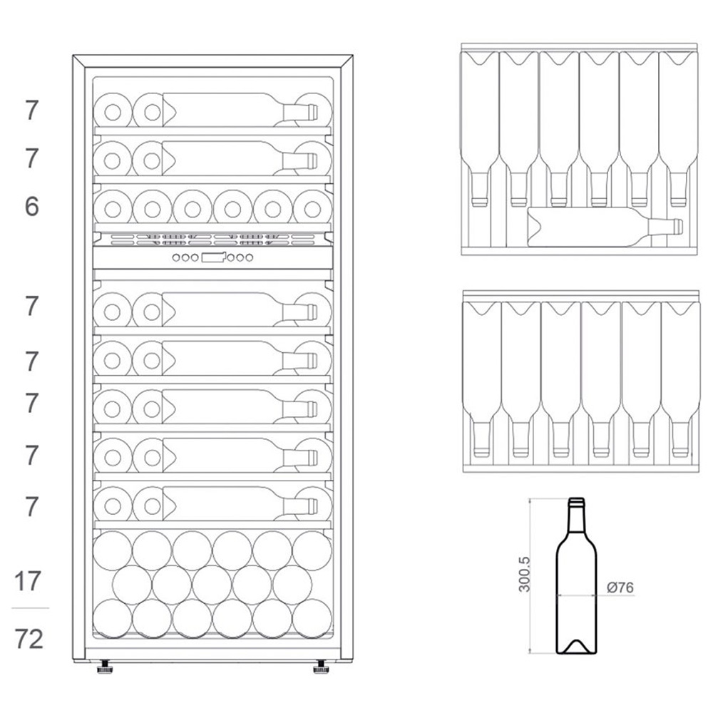 PANDO@PVMAV12470XL Cantina 70 Bott. / Inox.Sx - immagine 4