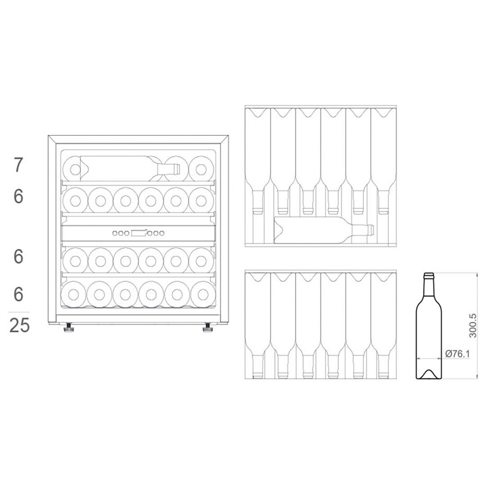 PANDO@PVMAV6025XR Cantina 25 Bott. / Inox.Dx - immagine 4