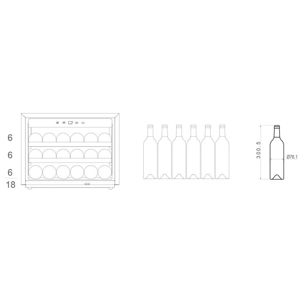 PANDO@PVMAVP4518XL Cantina 18 Bott. / Inox.Sx - immagine 4