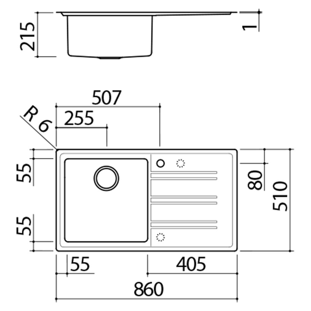 BARAZZA 1LES91PS Lavello EASY 86.1.IBP.FT / Inox.S - immagine 2