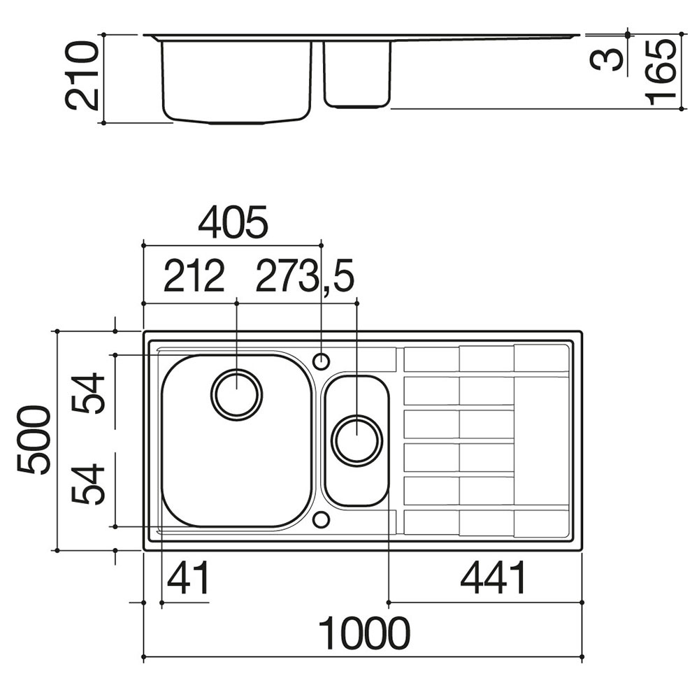 BARAZZA 1LLV100S Lavello B_LEVEL 100.1½.IBR / Ix.S - immagine 2