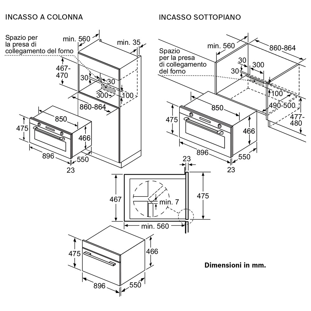BOSCH VBC5580S0 Forno 90 A+ / Inox - immagine 2