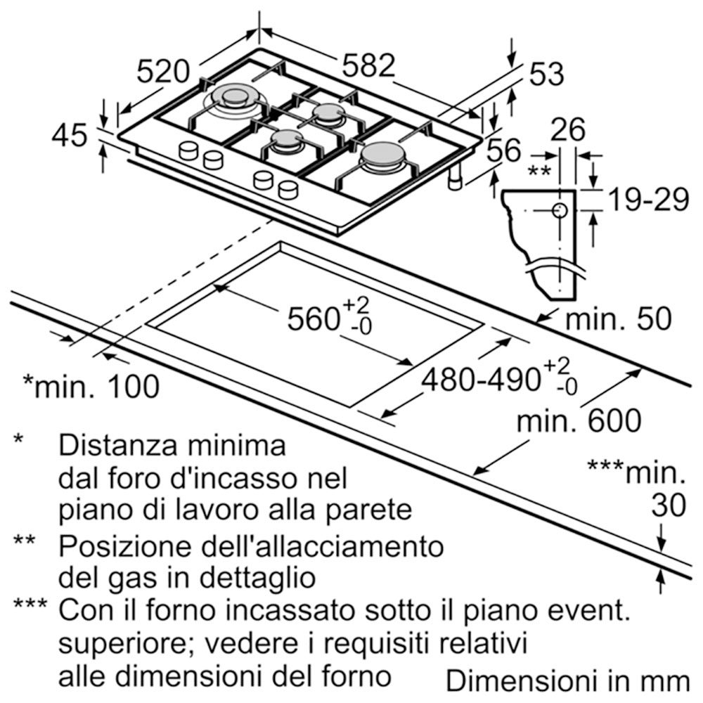 BOSCH@PCI6A5B90 Cottura Gas 60 / Inox.Gh - immagine 3