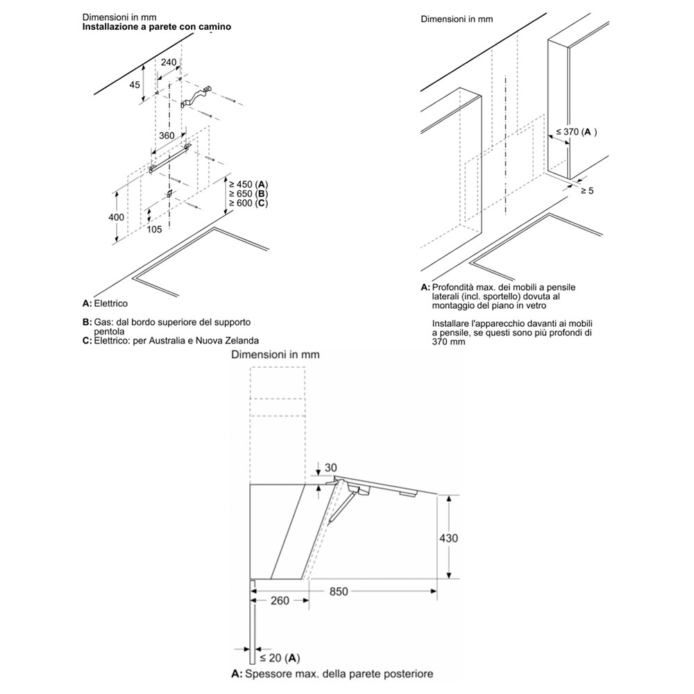BOSCH@DWK81AN60 Cappa Parete 80 / Nero - immagine 4