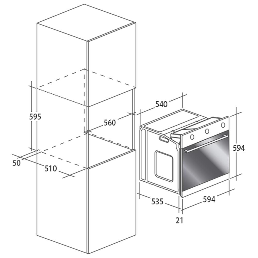 CANDY@FLG2031X Forno Gas / Inox - immagine 2