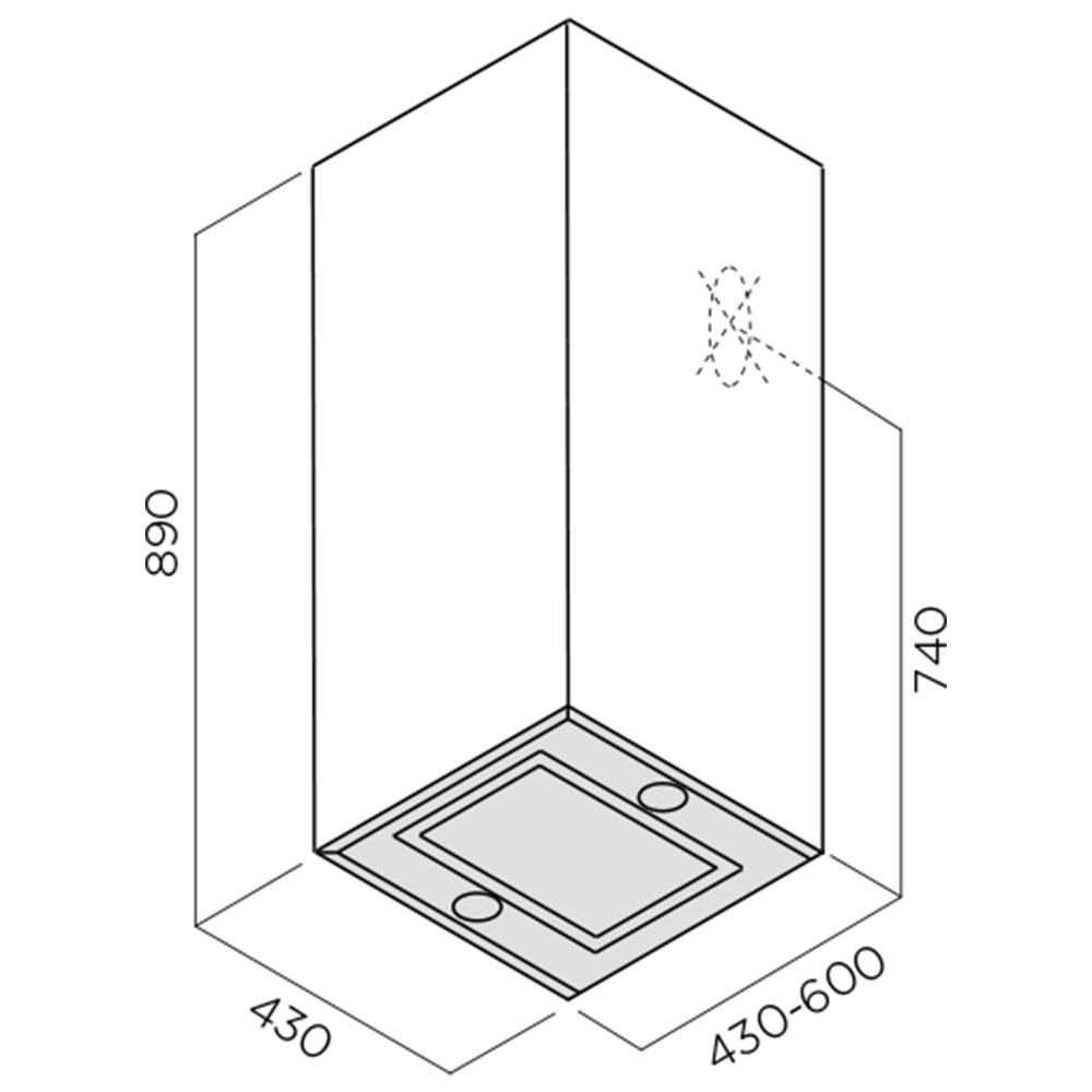 ELICA@KUADRA IX/A/60 Cappa / Inox - immagine 2