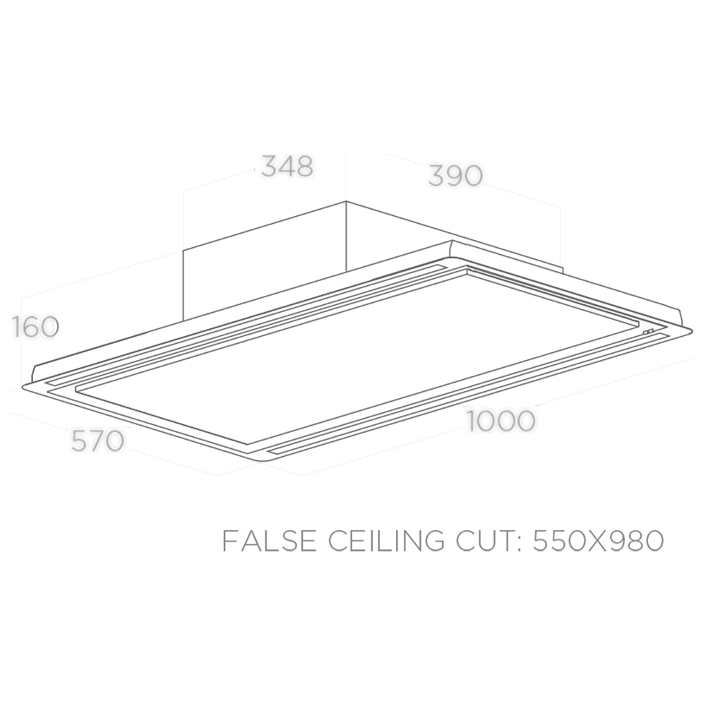 ELICA HILIGHT-X Ceiling 16/A/100 / Inox - immagine 2