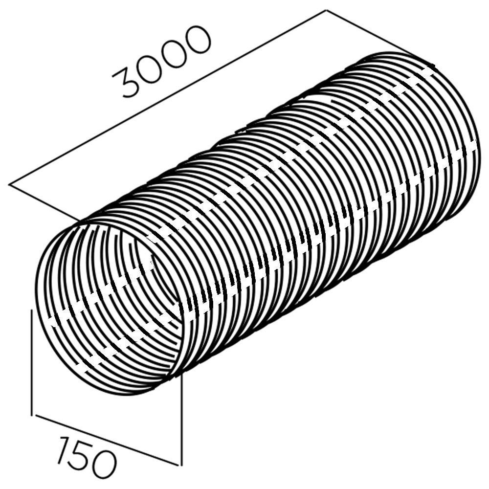 ELICA@1052AD Tubo Flessibile O?150x3000 mm - immagine 2