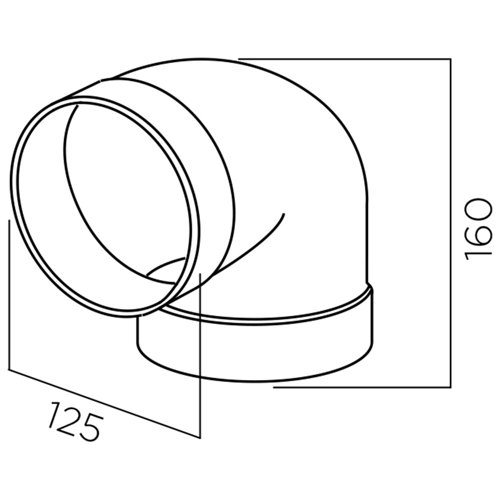 ELICA@1052R Curva Tonda O? 125-90° - immagine 2