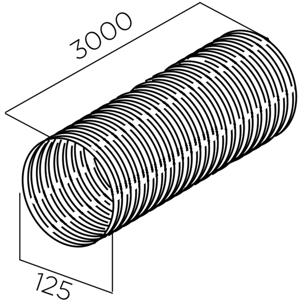 ELICA@1052W Tubo Flessibile O?125x3000 mm - immagine 2