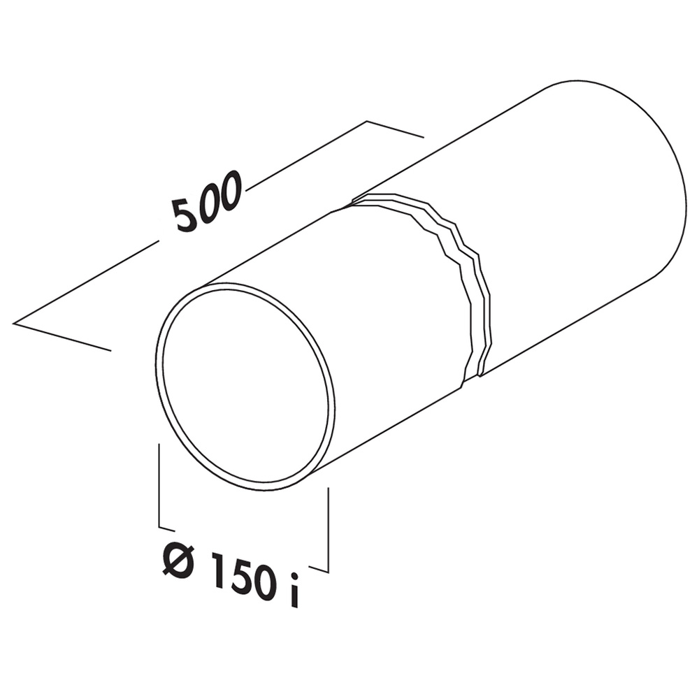 ELICA@KIT0120996 Tubo Tondo O?150x500 / Bianco - immagine 2