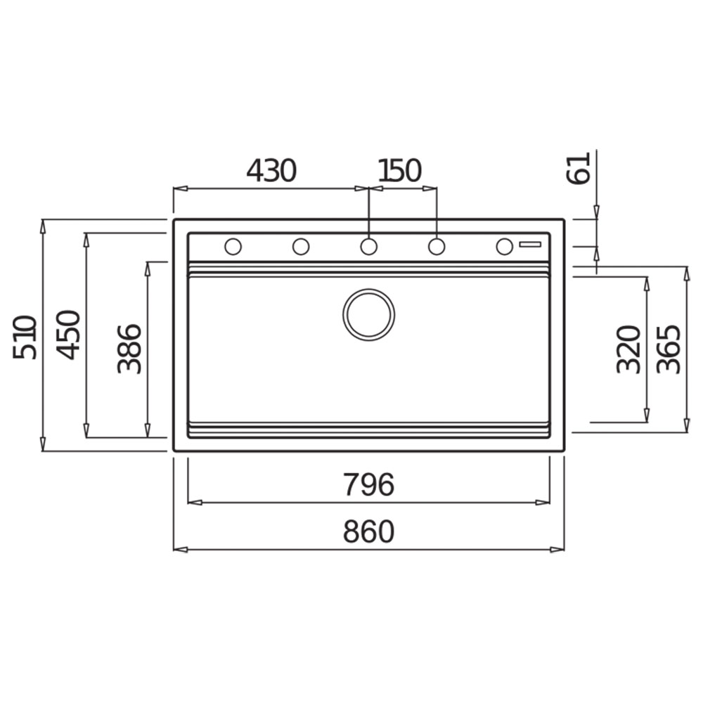ELLECI LKB36099 Lavello BEST 360 / Dark.Grey - immagine 2