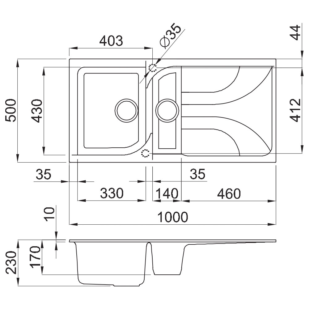 ELLECI LME47570 Lavello EGO 475 / Ghisa - immagine 2