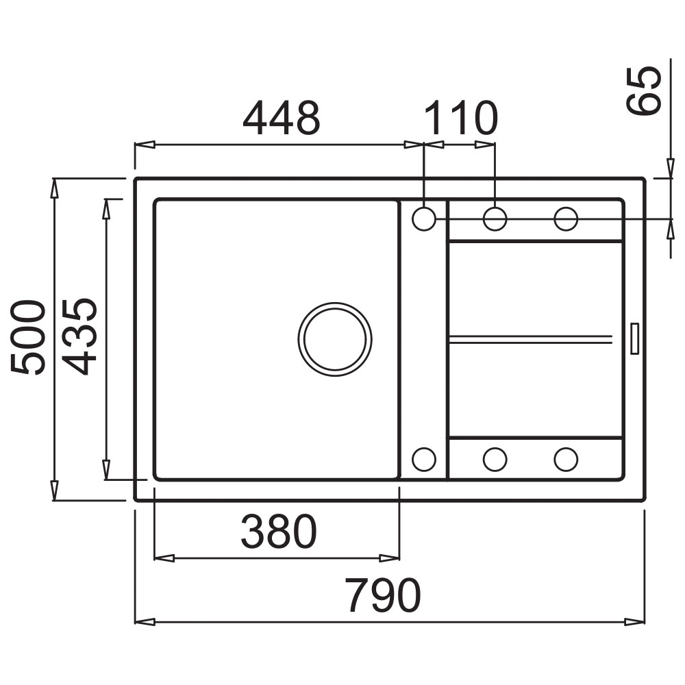 ELLECI LMU30079 Lavello UNICO 300 / Aluminium - immagine 2