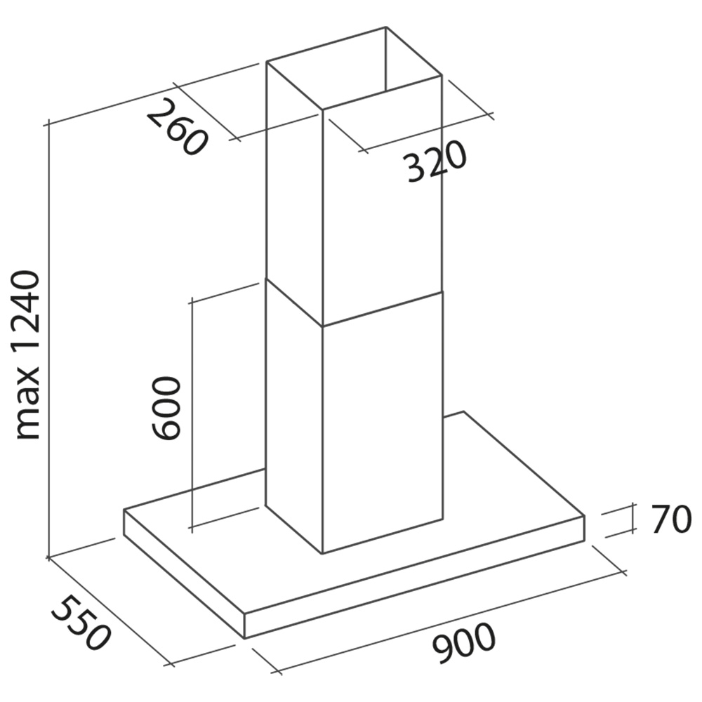 FALMEC@PLANE.IS NRS 90 Cappa Isola / Inox - immagine 2