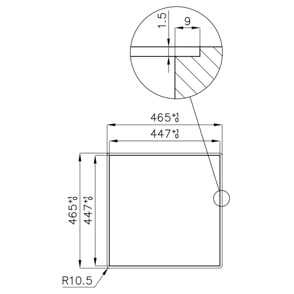 FOSTER@1214.050 Vasca QUADRA 1V.40.FT / Inox - immagine 3