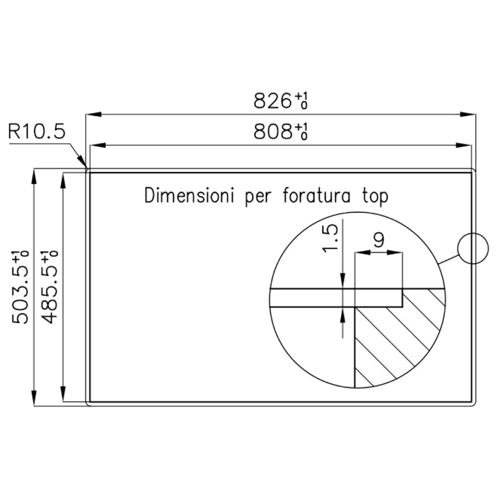 FOSTER@1229.050 Vasca QUADRA 1V.FT / Inox - immagine 3