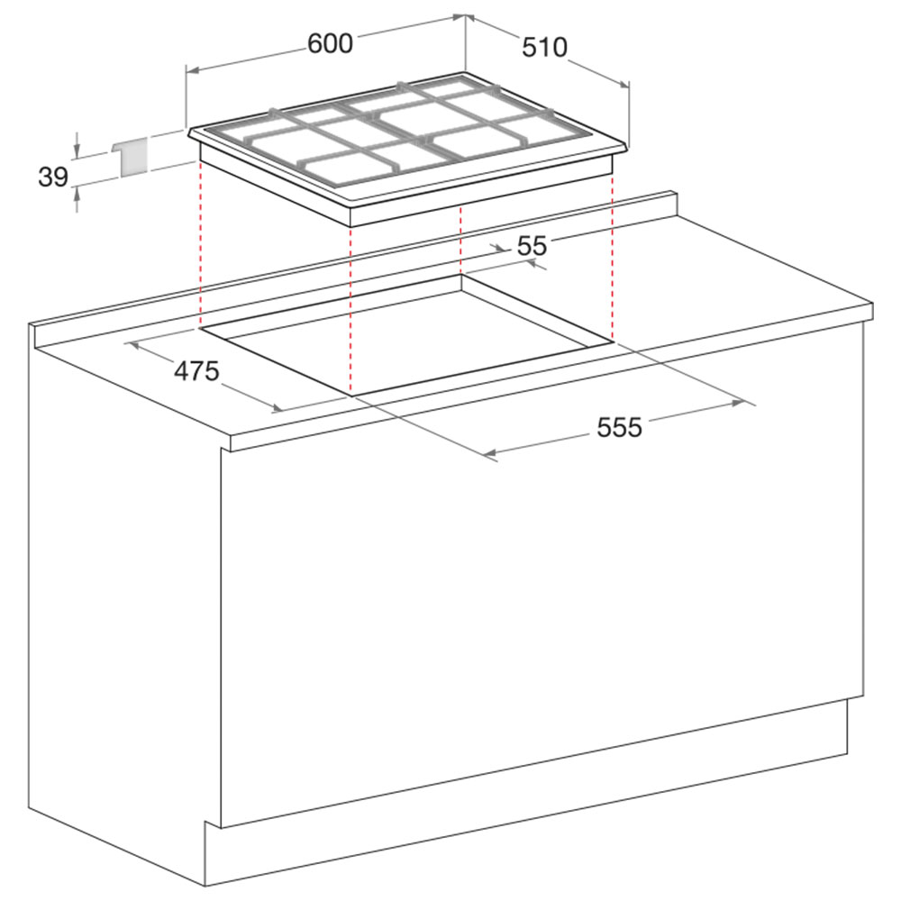 HOTPOINT@PCN642BK Piano 60.4F / Nero - immagine 2