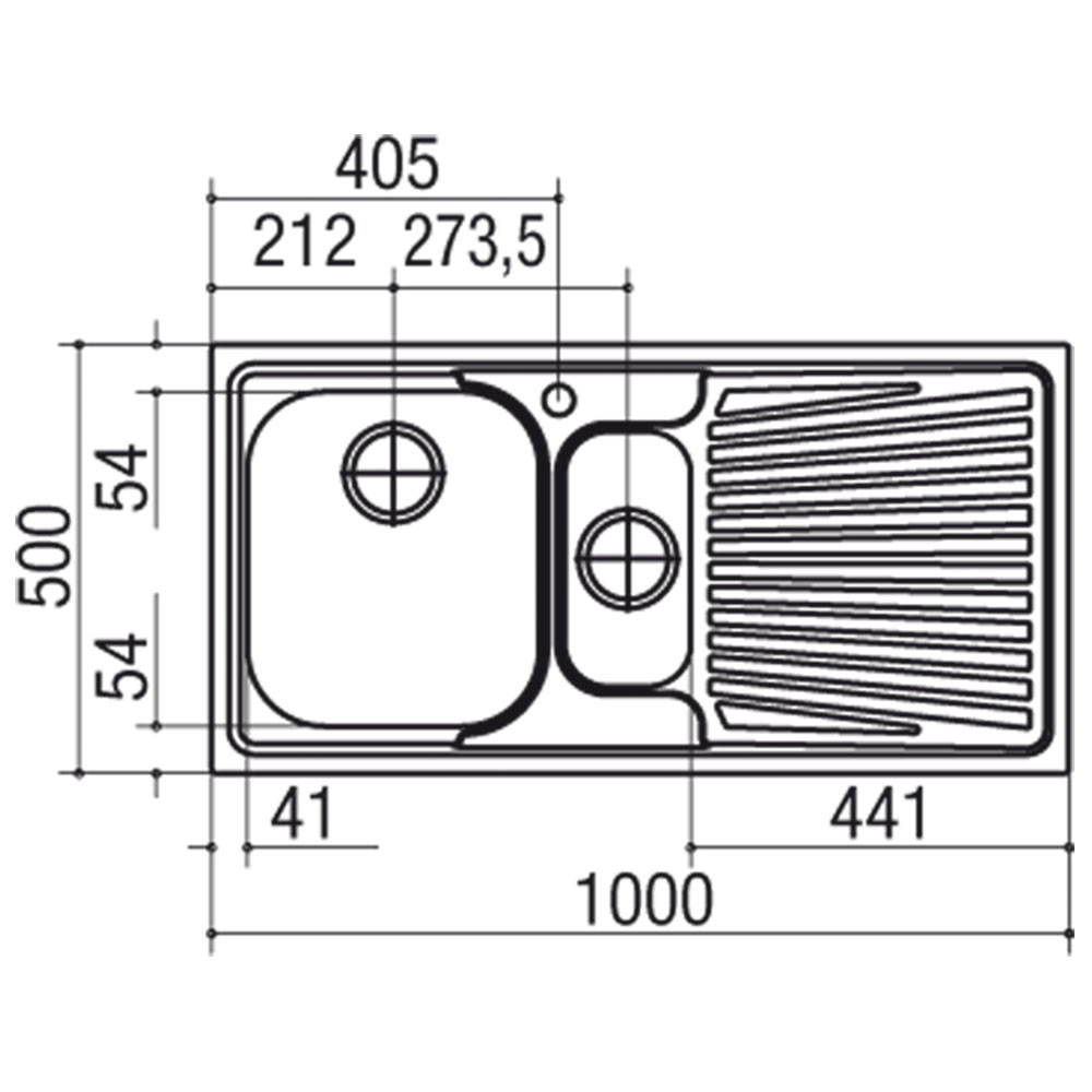 JOLLYNOX@1I100SK Lavello VEGA 100 1v ½ / Inox.Sx - immagine 2