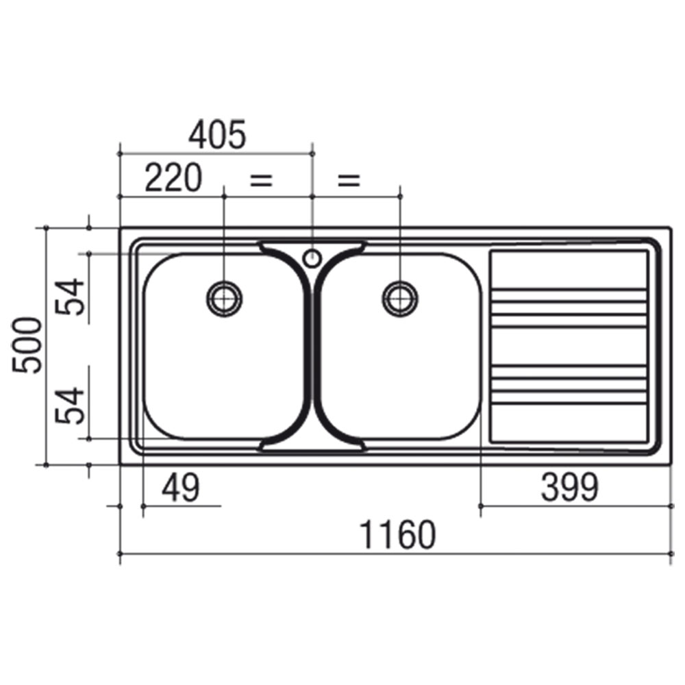 JOLLYNOX@1LLF120/2D3K Lavello LIFE 116 2v / Inox.D - immagine 2