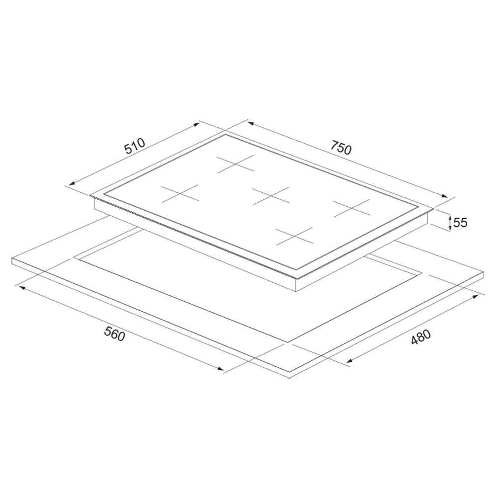 SILVERLINE@AS5444X01 Cottura 75 / Inox.Gh - immagine 2