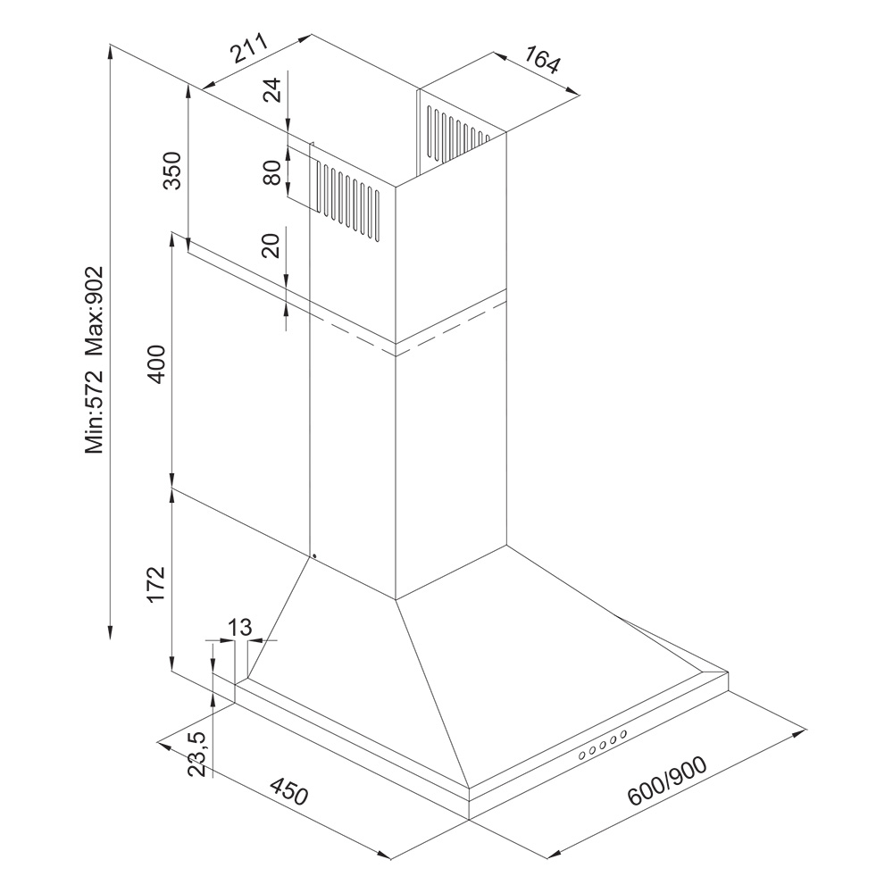 SILVERLINE 2240.6.733.04 Parete 60 / Inox - immagine 2