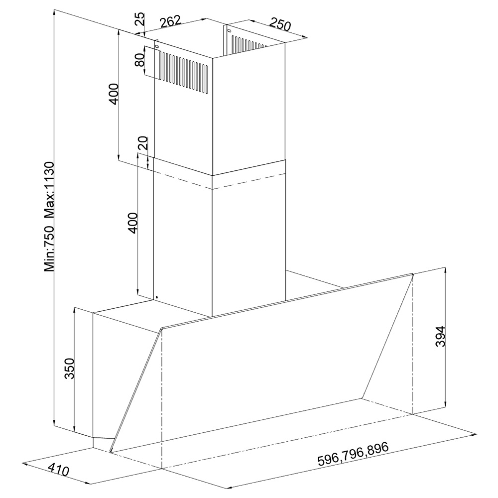 SILVERLINE 3457.9.733.03 Parete 90 N.D. / Nero - immagine 2