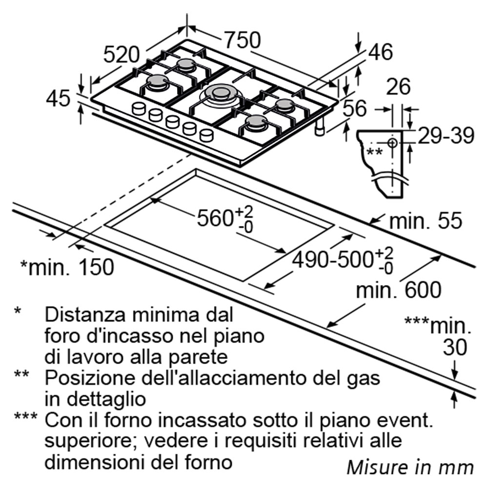 SIEMENS@ER7A6RD70 Piano Gas 75 / V.Ceramica.Gh - immagine 3