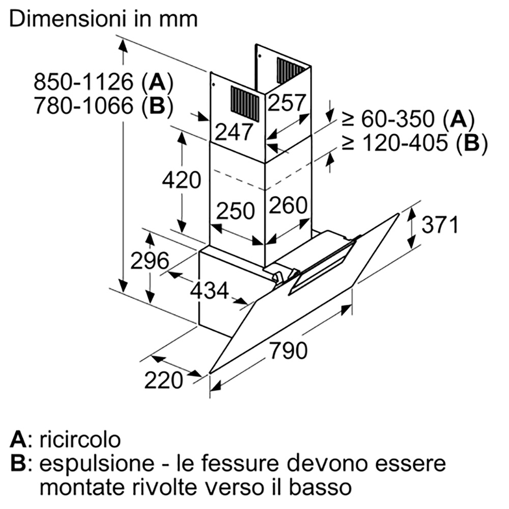 SIEMENS@LC87KEM60 Cappa Parete 80 / Cr.Nero - immagine 6