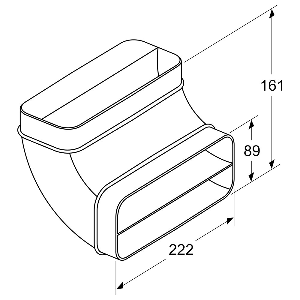 SIEMENS HZ9VDSB2 Curva 90° Verticale Profondità 70 - immagine 2