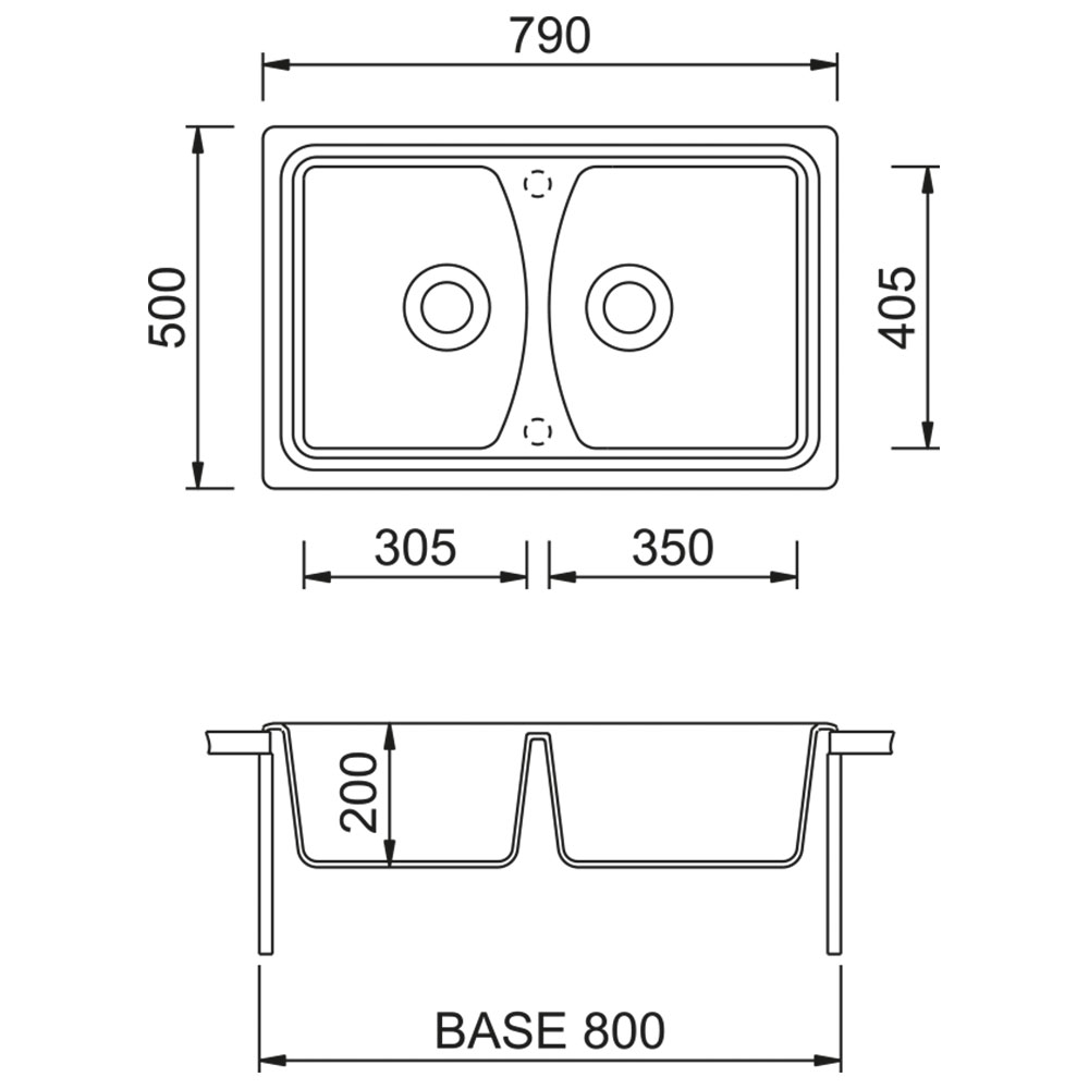 TELMA@DO07920.26 Lavello TG DOMINO / Nero.Matt - immagine 3