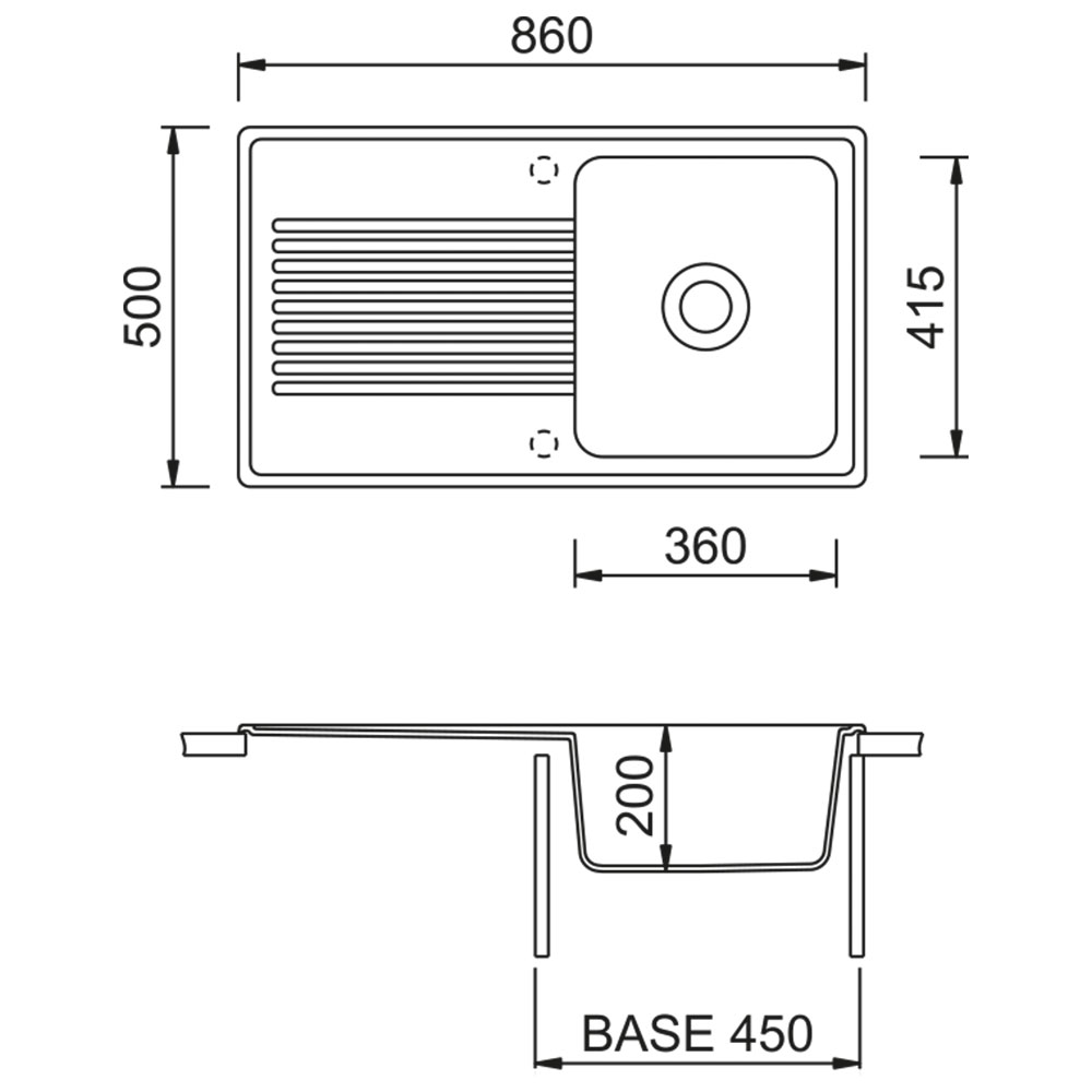 TELMA FT08610.31 Lavello TG FUTURA / Gran.Bianco - immagine 3