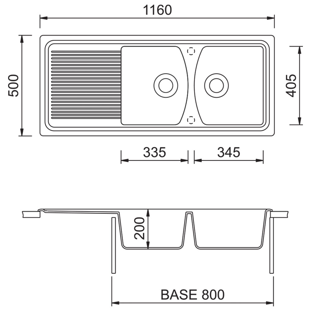 TELMA FT11620.71 Lavello MQ FUTURA / Alluminio - immagine 3