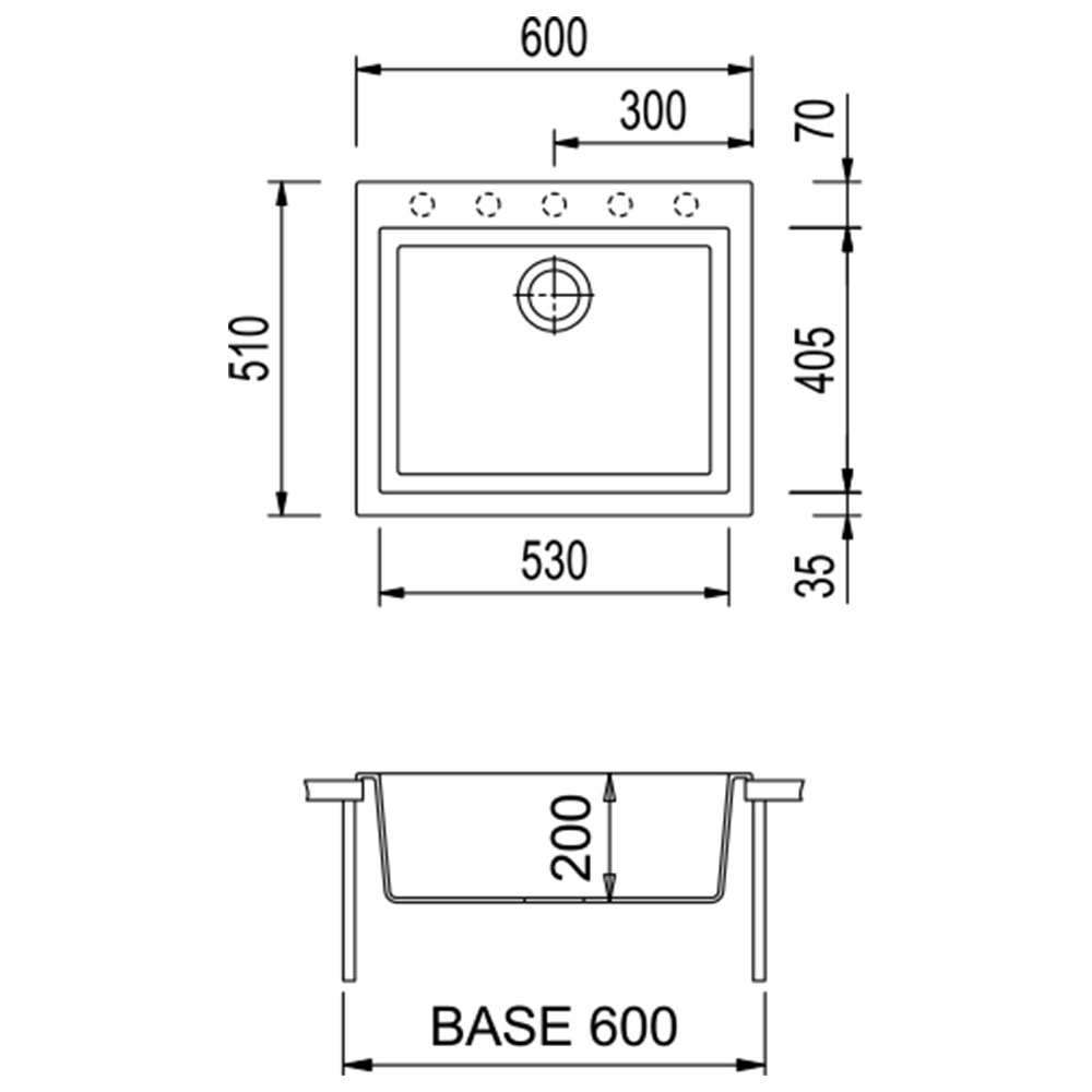 TELMA ON6010.29 Lavello TG CUBE / Gran.Avena - immagine 3