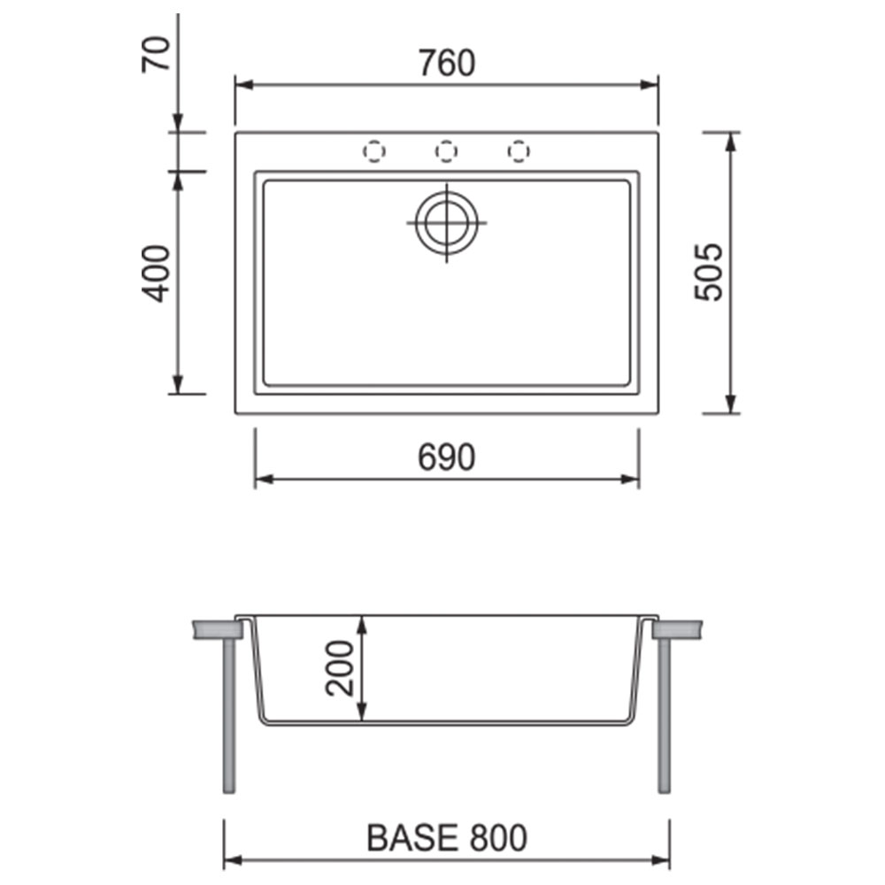 TELMA ON7610.51 Lavello TG CUBE / Jasmine - immagine 3